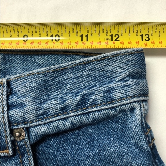 VINTAGE Guess '90s Straight Leg Denim Jeans Size 12 Made In Canada :) - Picture 7 of 10